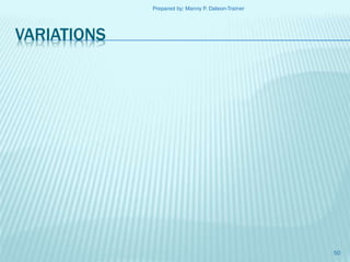 Prepared by: Manny P. Daleon-Trainer

VARIATIONS

50

 