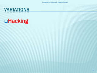 Prepared by: Manny P. Daleon-Trainer

VARIATIONS
Hacking

51

 