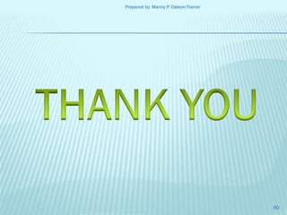 Prepared by: Manny P. Daleon-Trainer

60

 