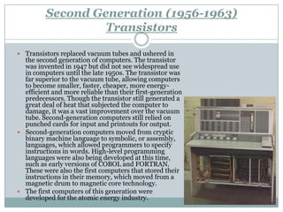 The five generations of computers | PPTX