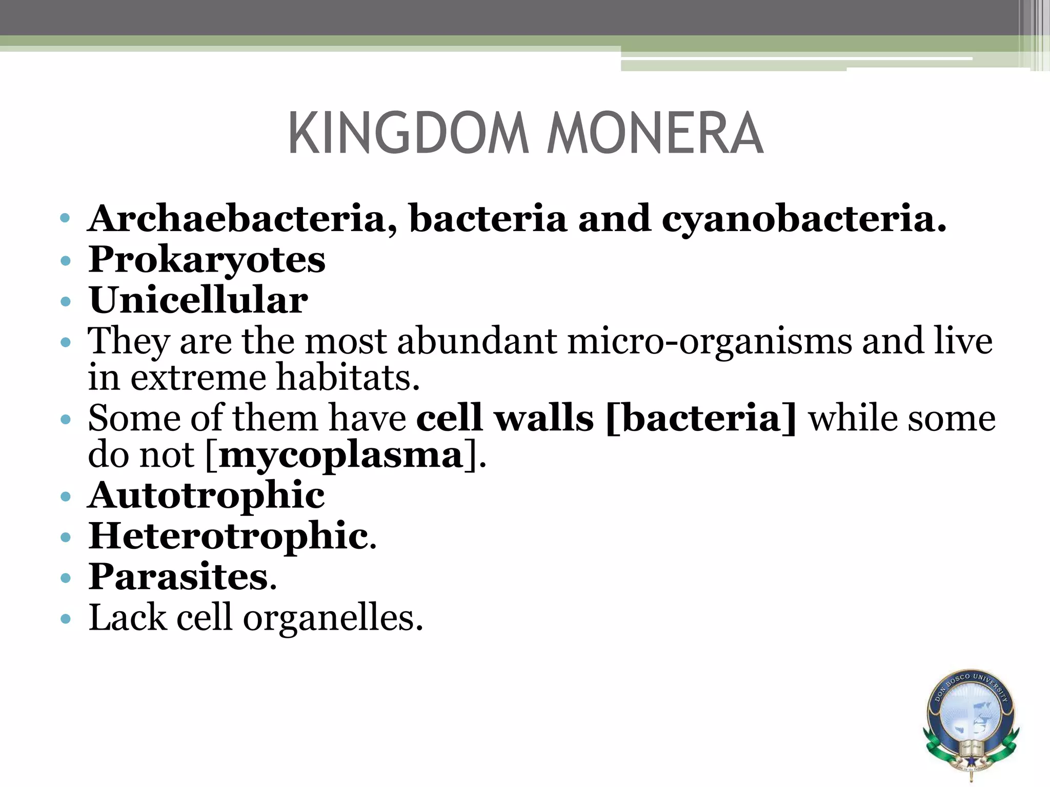 The five kingdom system | PPTX