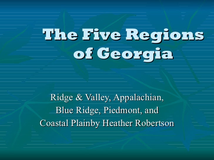 the five regions of georgia
