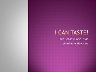 Five Senses Conclusion
   Anastacia Meadows
 