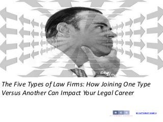The Five Types of Law Firms: How Joining One Type
Versus Another Can Impact Your Legal Career
BCG ATTORNEY SEARCH
 
