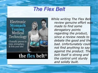 The Flex Belt ,[object Object]