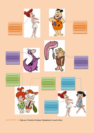 The Flintstones Introducing Oneself In English | PDF