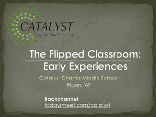 Catalyst Charter Middle School
          Ripon, WI


 Backchannel
 todaysmeet.com/catalyst
 