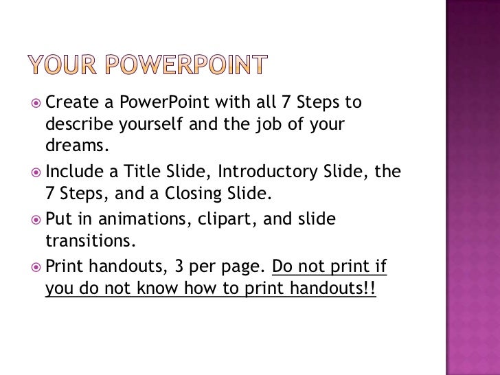 career project powerpoint