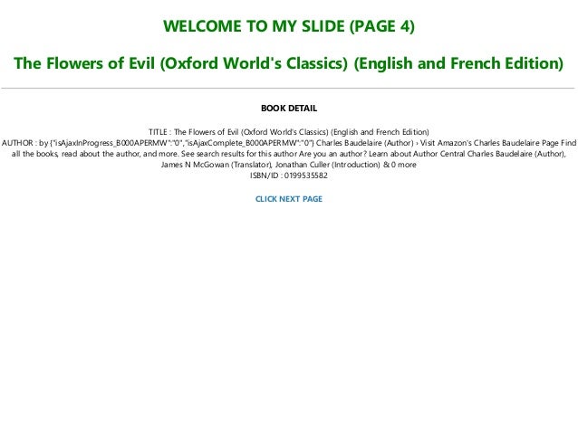 P D F Download The Flowers Of Evil Oxford World S Classics Engli