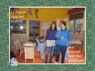 La rosa se 
casa con 
el alhelí 
The rose 
was 
married 
with the 
gillyflower 
