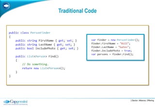 Traditional Code




                   | Sector, Alliance, Offering
 