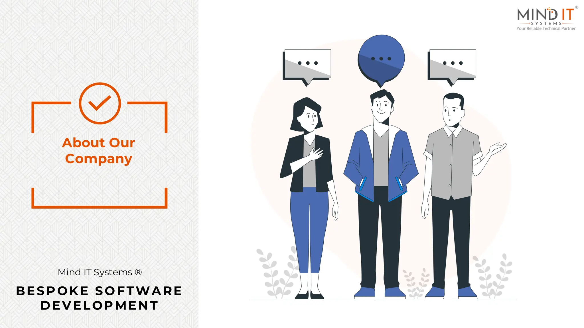 WHO WE ARE
About Our
Company
Mind IT Systems ®
BESP OKE SO FTWA RE
DEVELOP MEN T
 