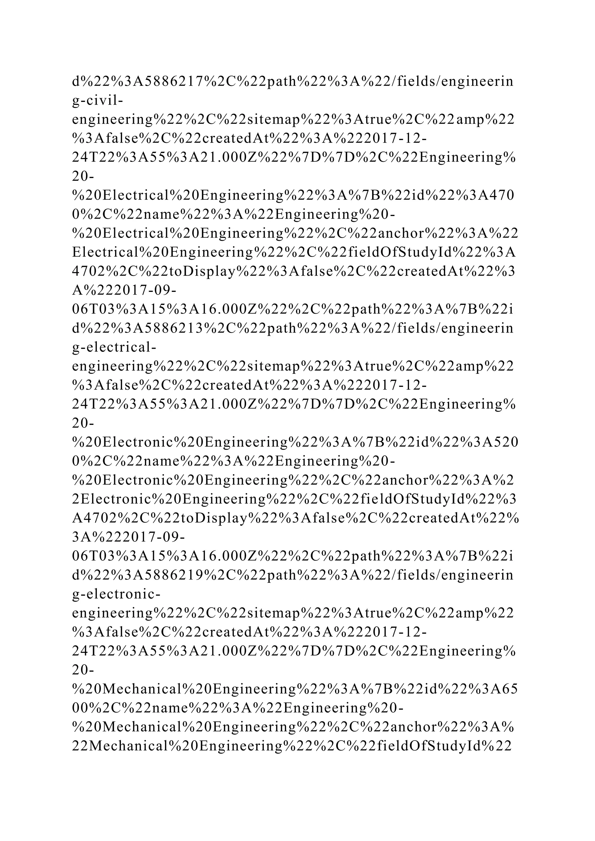 d%22%3A5886217%2C%22path%22%3A%22/fields/engineerin
g-civil-
engineering%22%2C%22sitemap%22%3Atrue%2C%22amp%22
%3Afalse%2C%22createdAt%22%3A%222017-12-
24T22%3A55%3A21.000Z%22%7D%7D%2C%22Engineering%
20-
%20Electrical%20Engineering%22%3A%7B%22id%22%3A470
0%2C%22name%22%3A%22Engineering%20-
%20Electrical%20Engineering%22%2C%22anchor%22%3A%22
Electrical%20Engineering%22%2C%22fieldOfStudyId%22%3A
4702%2C%22toDisplay%22%3Afalse%2C%22createdAt%22%3
A%222017-09-
06T03%3A15%3A16.000Z%22%2C%22path%22%3A%7B%22i
d%22%3A5886213%2C%22path%22%3A%22/fields/engineerin
g-electrical-
engineering%22%2C%22sitemap%22%3Atrue%2C%22amp%22
%3Afalse%2C%22createdAt%22%3A%222017-12-
24T22%3A55%3A21.000Z%22%7D%7D%2C%22Engineering%
20-
%20Electronic%20Engineering%22%3A%7B%22id%22%3A520
0%2C%22name%22%3A%22Engineering%20-
%20Electronic%20Engineering%22%2C%22anchor%22%3A%2
2Electronic%20Engineering%22%2C%22fieldOfStudyId%22%3
A4702%2C%22toDisplay%22%3Afalse%2C%22createdAt%22%
3A%222017-09-
06T03%3A15%3A16.000Z%22%2C%22path%22%3A%7B%22i
d%22%3A5886219%2C%22path%22%3A%22/fields/engineerin
g-electronic-
engineering%22%2C%22sitemap%22%3Atrue%2C%22amp%22
%3Afalse%2C%22createdAt%22%3A%222017-12-
24T22%3A55%3A21.000Z%22%7D%7D%2C%22Engineering%
20-
%20Mechanical%20Engineering%22%3A%7B%22id%22%3A65
00%2C%22name%22%3A%22Engineering%20-
%20Mechanical%20Engineering%22%2C%22anchor%22%3A%
22Mechanical%20Engineering%22%2C%22fieldOfStudyId%22
 