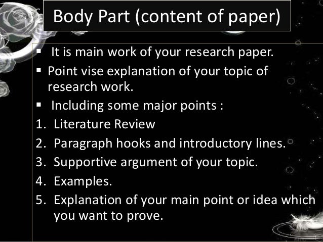 Topic for research paper in literature