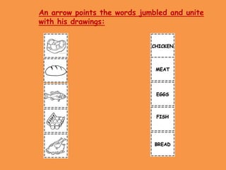 An arrow points the words jumbled and unite with his drawings:
