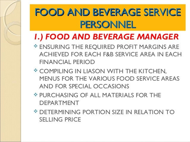 Food Service Administration Job Description Food Service Administration Job Description