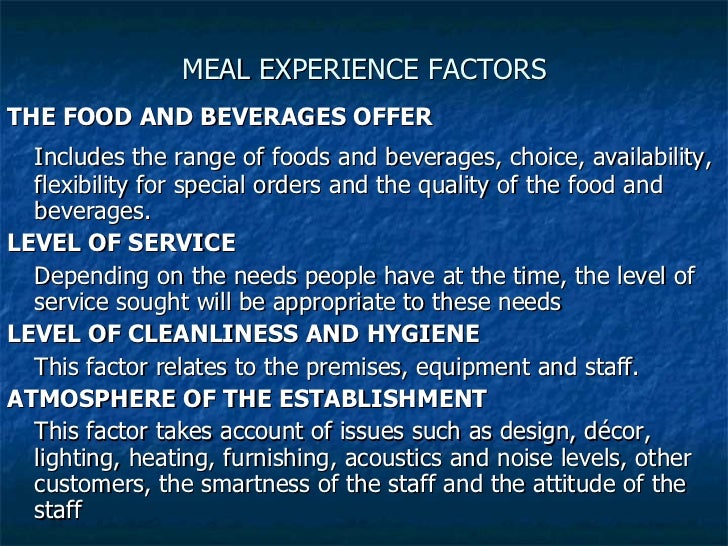The foodservice industry