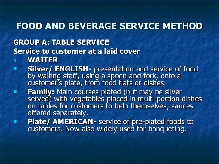 The foodservice industry