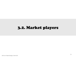 3.2. Market players
24	
  
The Forecast l Artificial Intelligence l October 2015
 