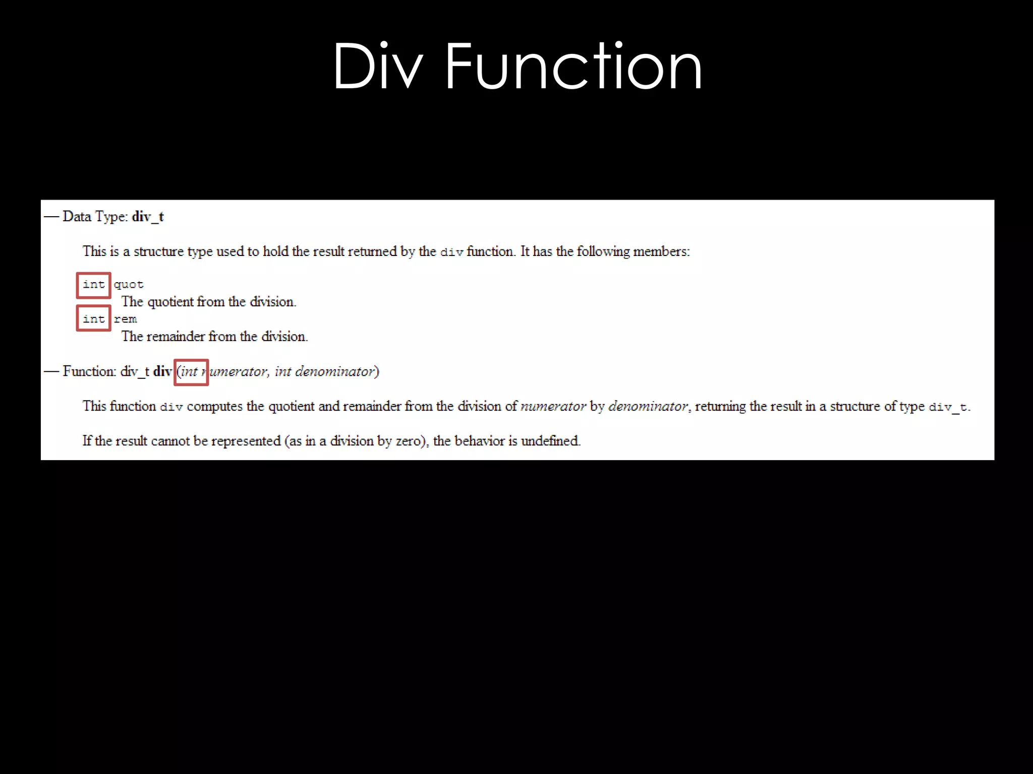 Div Function

 