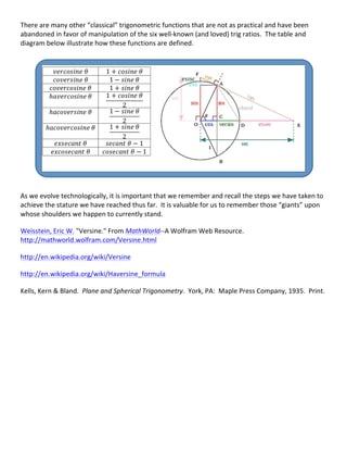 The forgotten trigonometric_functions | PDF
