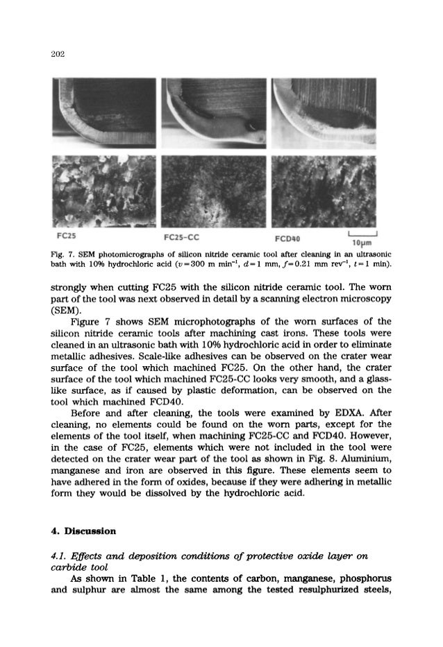 The formation of a protective oxide layer in machining resulphurized