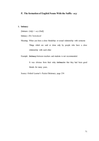 The formation of english words through derivation | DOCX