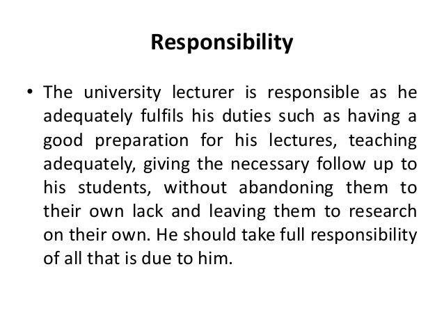 essay about university lecturers