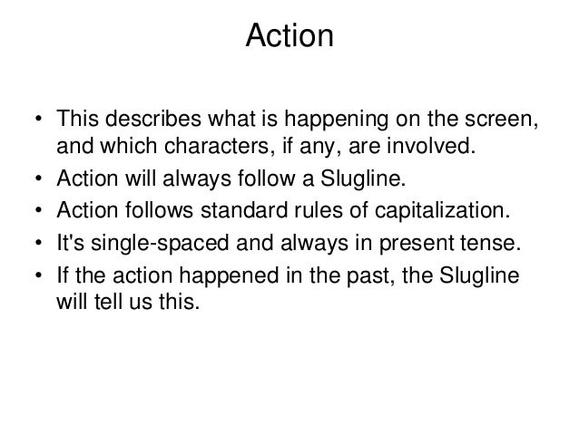 the format of a screenplay screenwriting format rules