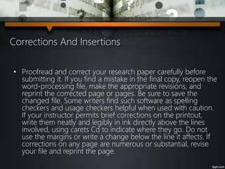 The Format of The Research Paper | PPTX