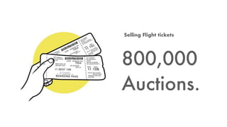 800,000
Auctions.
Selling Flight tickets
 