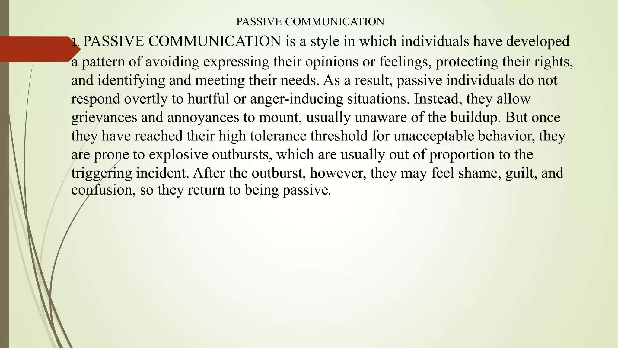 The four basic styles of communication pptx
