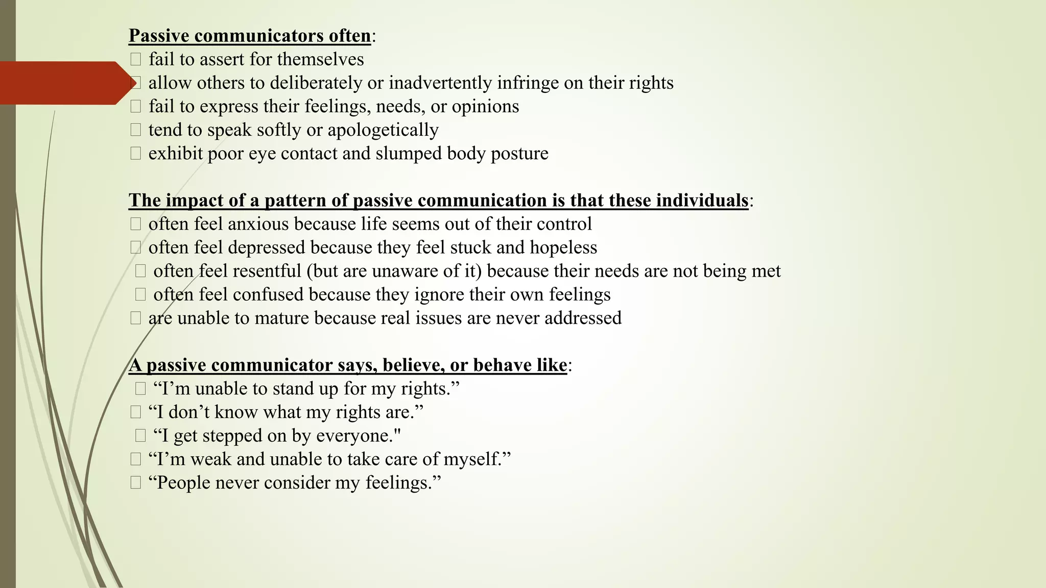The four basic styles of communication pptx