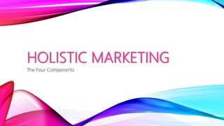 HOLISTIC MARKETING
The Four Components
 