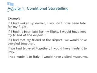 Conditional Storytelling The Four Conditionals. pdf for ESL class | PDF