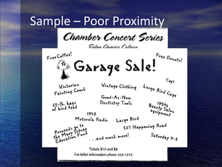 Sample – Poor Proximity