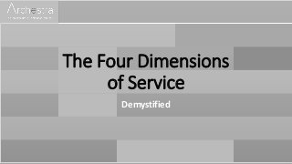 The Four Dimensions
of Service
Demystified
 