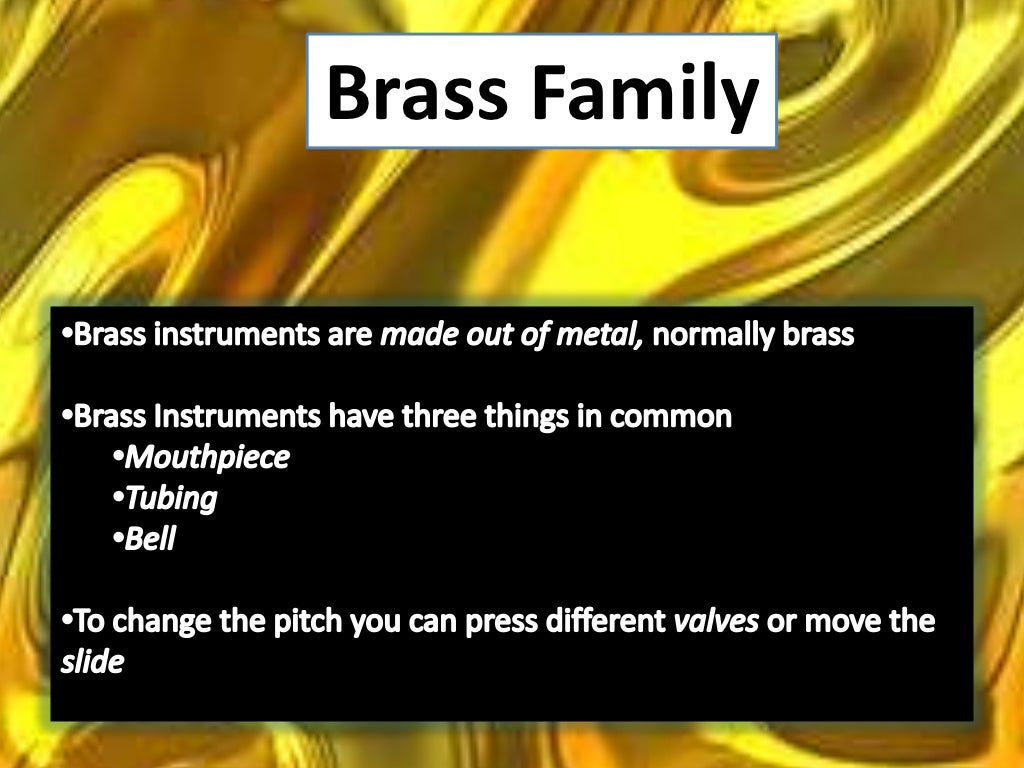 The four instrument families of the orchestra!