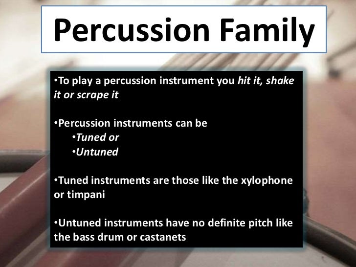 The four instrument families of the orchestra!