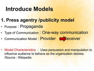 The four models of pr | PPTX