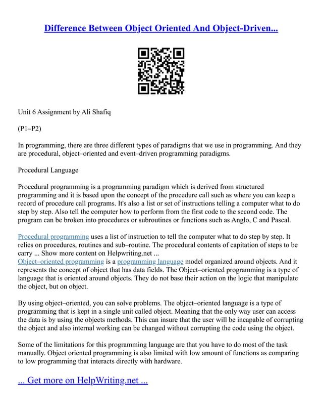 The Four Principles Of Object Oriented Programming | PDF