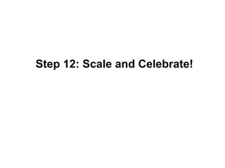 Step 12: Scale and Celebrate!
 