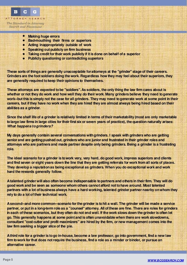 The Four Types of Attorneys The Finder, Minder, Binder and Grinder