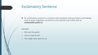 The Four Types of Sentences | PPTX