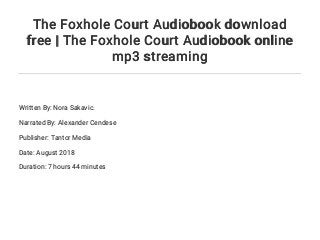 foxhole court audiobook