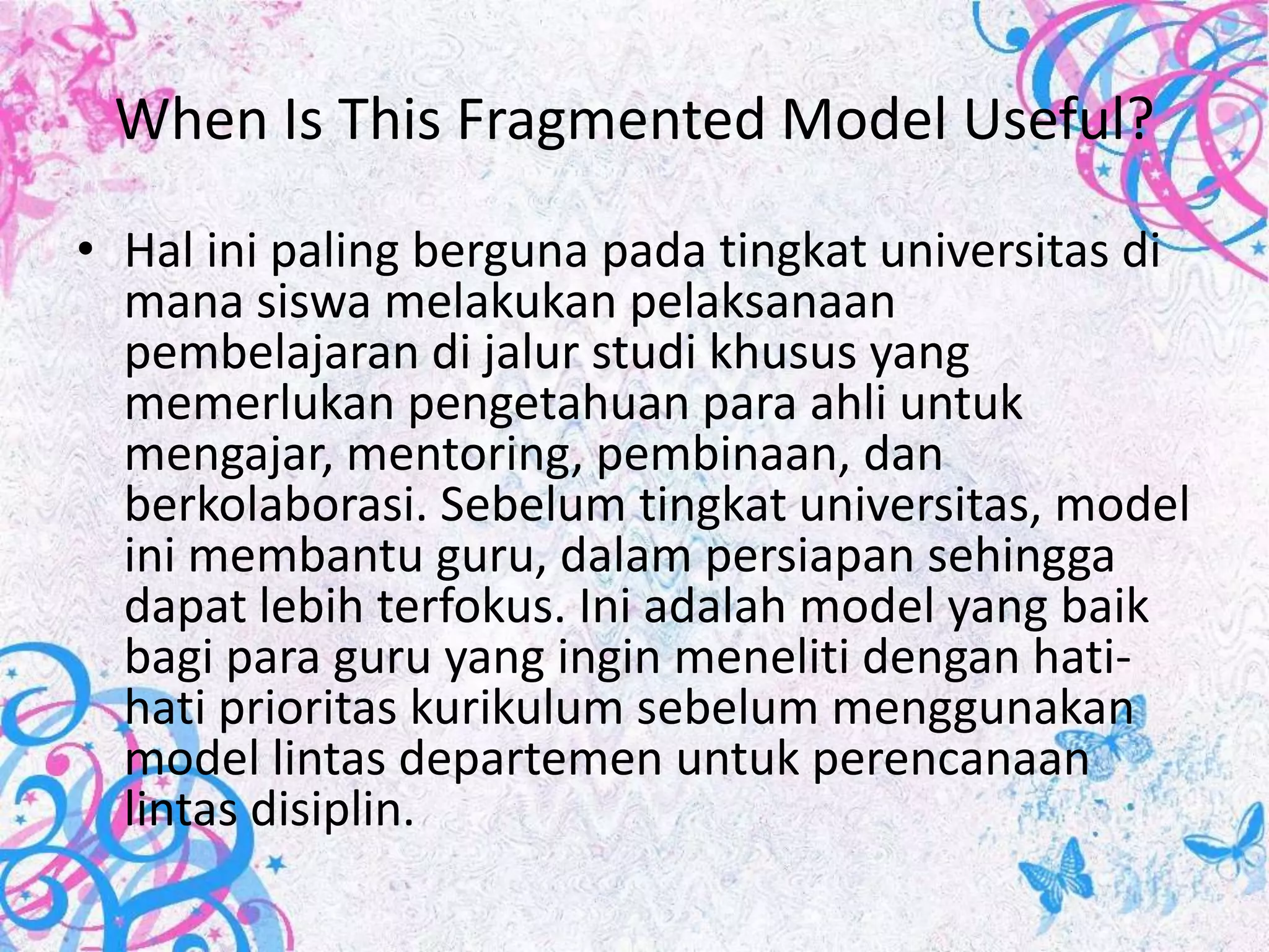The fragmented model | PPTX