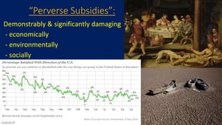 “Perverse Subsidies”:
Demonstrably & significantly damaging
- economically
- environmentally
- socially
State of Europe Forum, Amsterdam, 9 May 2016 7
 