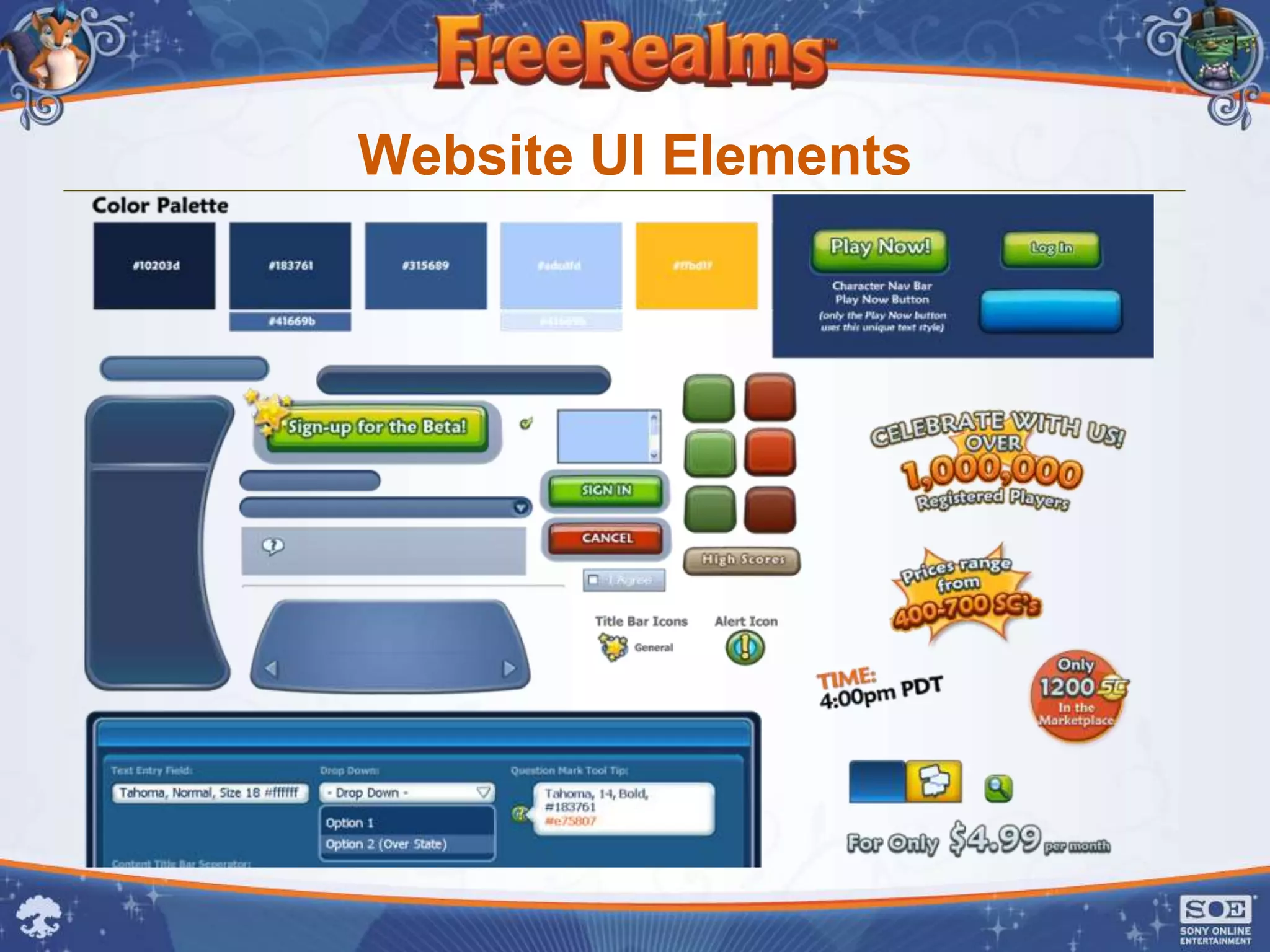 Website UI Elements
 