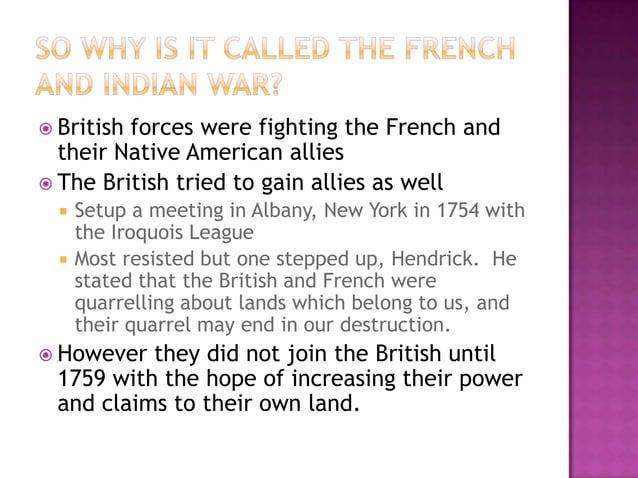 The french and indian war | PPTX | Death, Injury, or Military Conflict ...