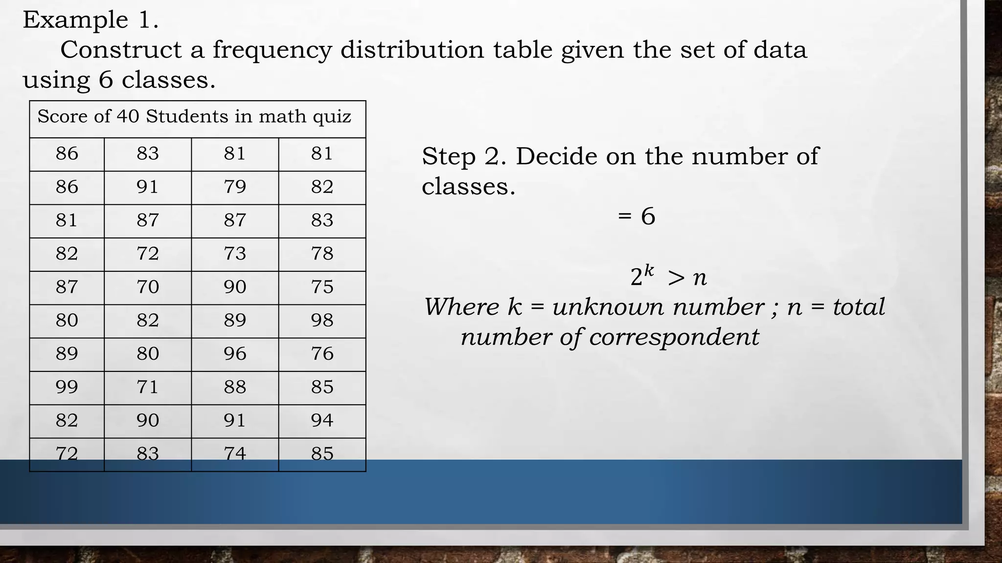 The Frequency distribution table.pptx | Homework and Study | Education